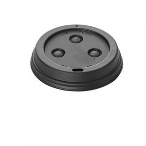 Black Dome Lid for Paper cups