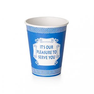 They Olympic Stock Paper Cup brings the past to the present. Contemporary styling keeping within the traditions of history.