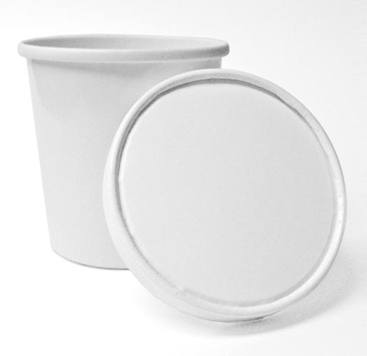 16 oz. White Paper Food Container and Lid Combo, Pack of 250