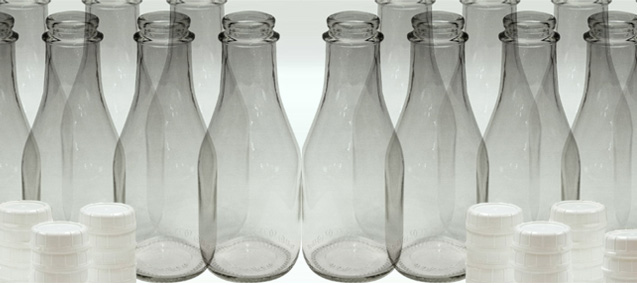 1 Quart Glass Milk Bottle With Lid