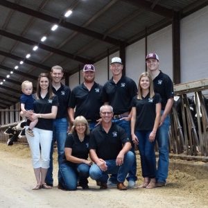Volleman's Dairy posing for a family photo