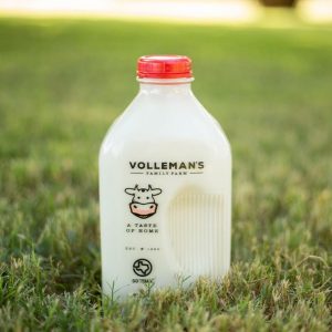 Volleman's Family Farm - Milk in glass bottles from a local Texan