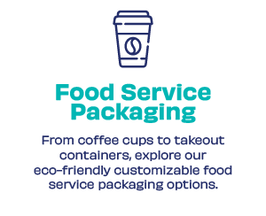 From coffee cups to takeout containers, explore our eco-friendly customizable food service packaging options.