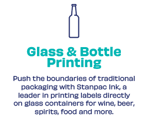 Push the boundaries of traditional packaging with Stanpac Ink, a leader in printing labels directly on glass containers for wine, beer, spirits, food and more.